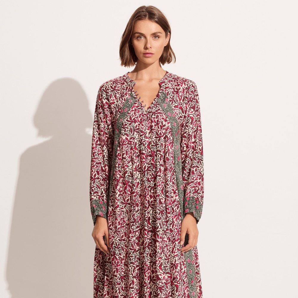 NWT silk Natalie Martin Fiore maxi in Gloriosa Print Watermelon